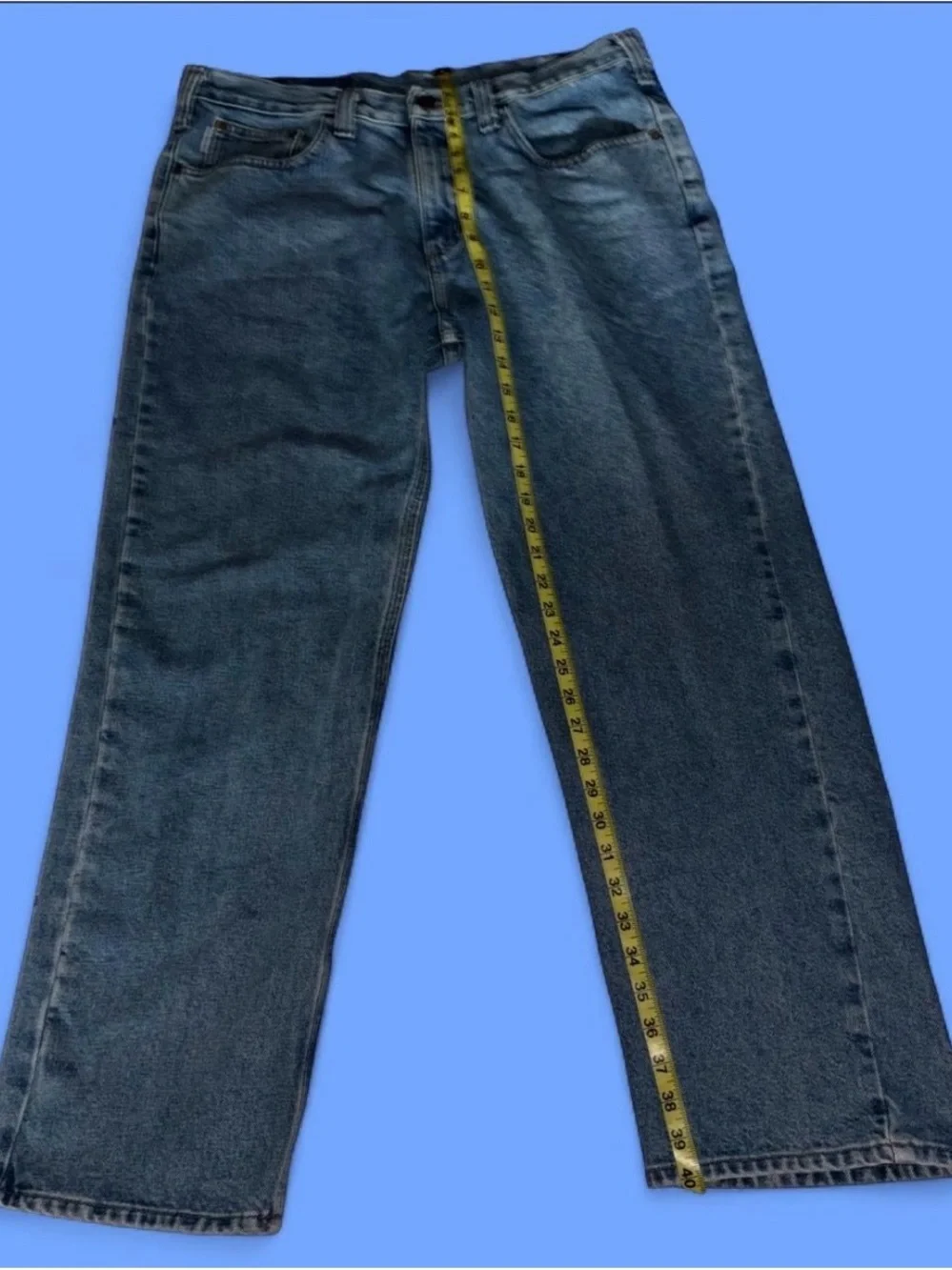 Carhartt Men's Relaxed Straight-Leg Jeans in Dark Blue